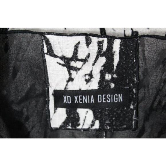 XD Xenia Design Sz 38 L 8 Black Gray Linen Blend Lagenlook Dress - Picture 2 of 10